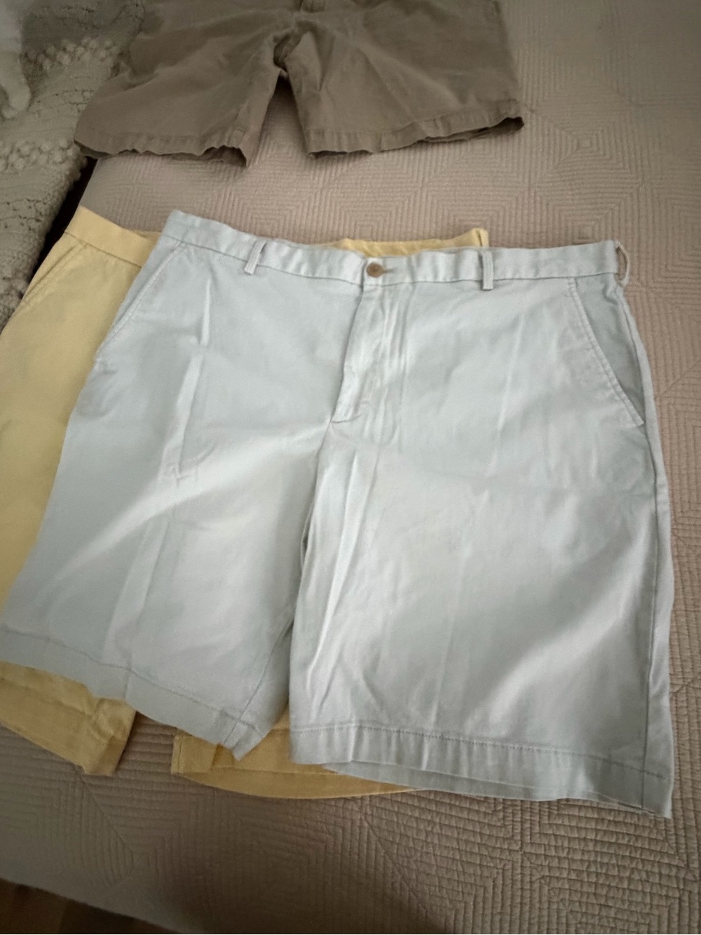 Izod Chino Shorts Stack — Yellow, Red, Blue, White - Picture 7 of 8